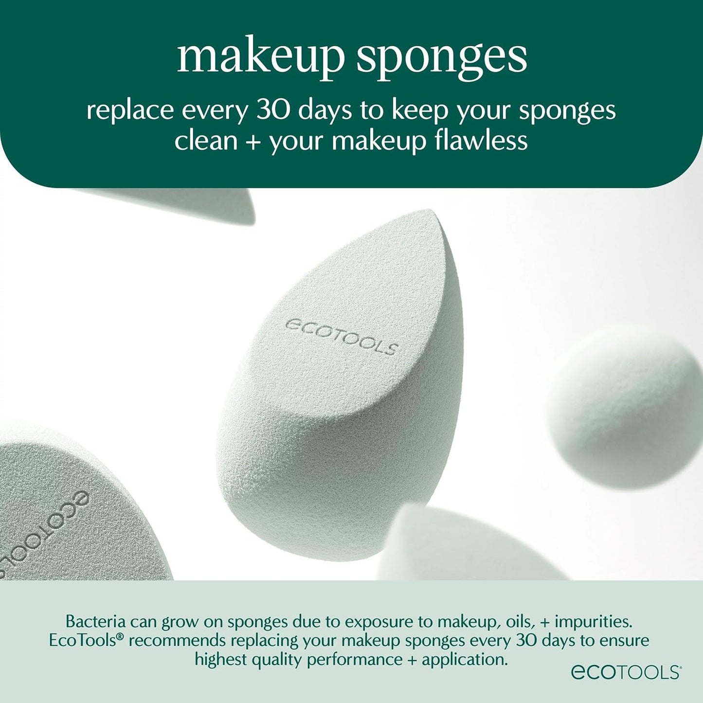 Bioblender Makeup Sponge, Compostable Makeup Blender, for Liquid & Cream Foundation, Seamless Application, Eco-Friendly Beauty Sponge, Cruelty-Free & Latex Free, 1 Count