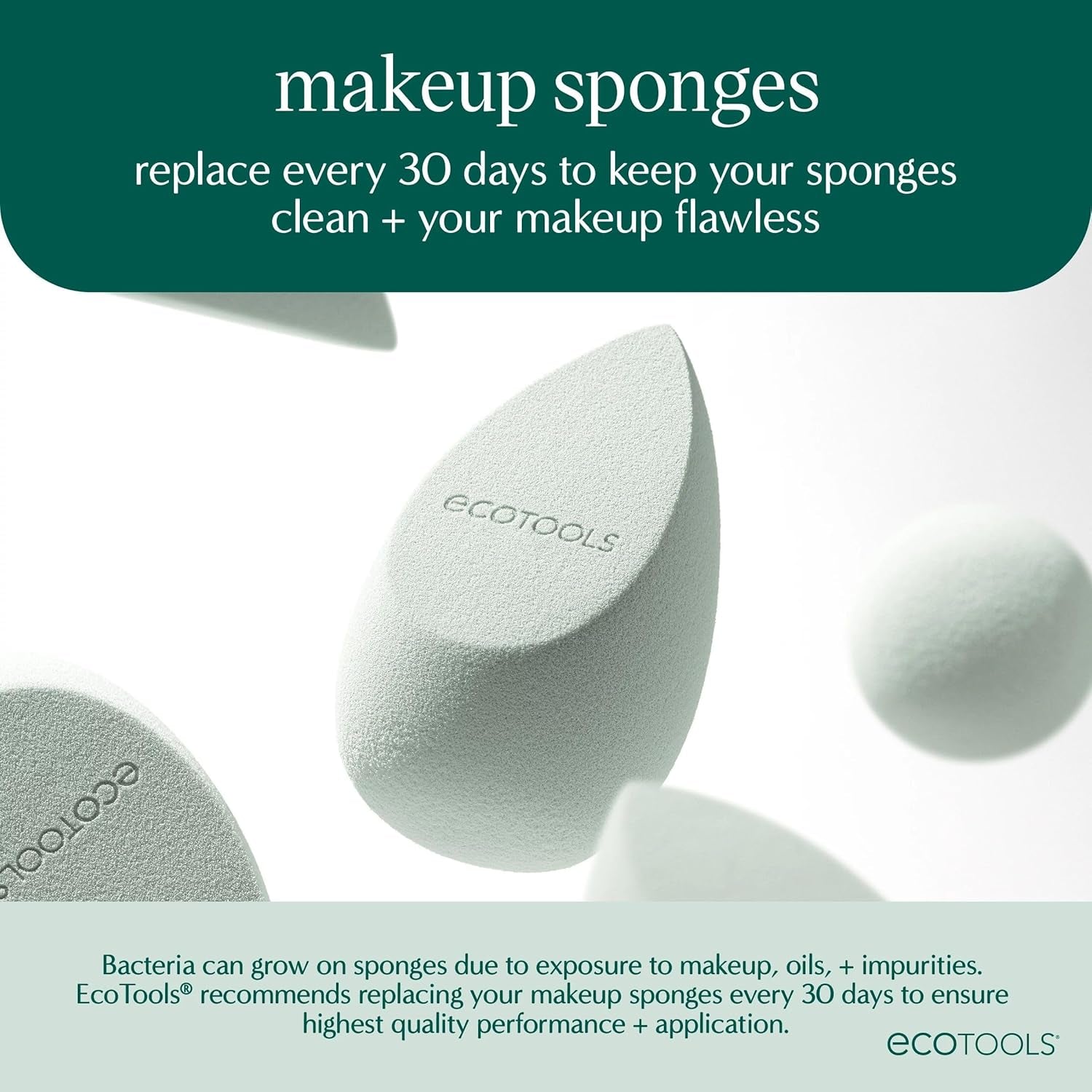 Bioblender Makeup Sponge, Compostable Makeup Blender, for Liquid & Cream Foundation, Seamless Application, Eco-Friendly Beauty Sponge, Cruelty-Free & Latex Free, 1 Count